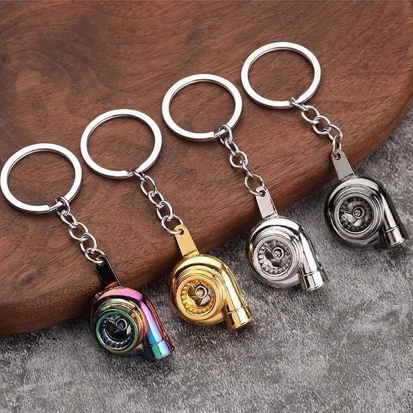 Keychains Lanyards Multi -Color Metal JDM -Kette Turbolader Starter Keychain Car Ring Q240403