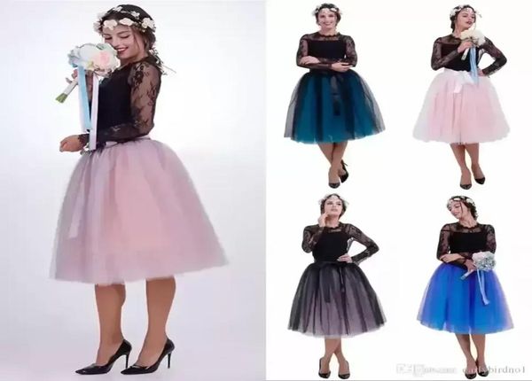 Mulheres tutu Saias de camadas vintage Tulle Knee Vestres de noiva Papticoat Destamas