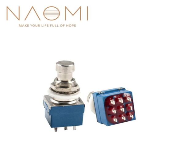 NAOMI 2PCS Efeitos de guitarra 3pdt 9pin travando stomp pedal switch de pé Blue8985716