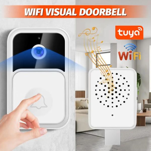 GUASSI TUYA WIFI Video Video Wireless Camera HD Rilevamento di movimento PIR IR ALLINE SICUREZZA SMART SMART HOME PASSAGGIO WIFI Intercom per casa