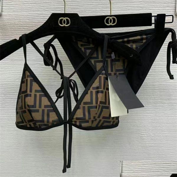 Bras sets designer marca mais recente renda y letras tle lingerie para mulheres respiráveis macios confortáveis sutiã de roupas 2 cores n3 gota dhygi