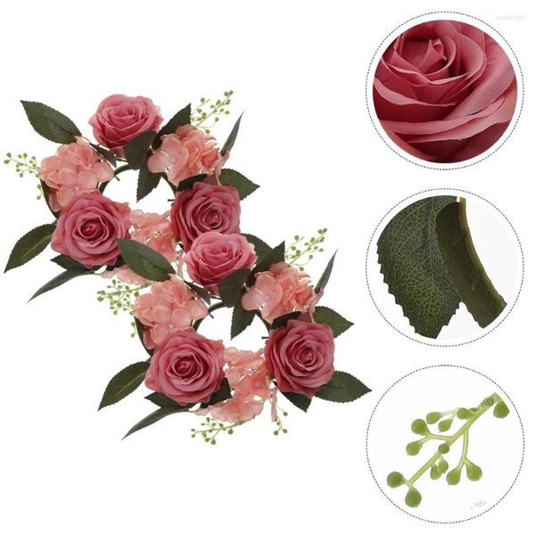 Flores decorativas 2 PCs Wrinal