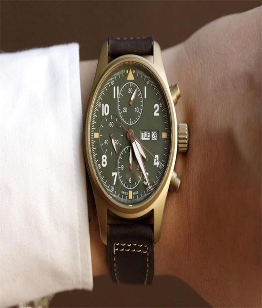 Il cronografo pilot039s cronografo completamente automatico bronzo orologio corregge tutte le carenze nel mercato versione1120550