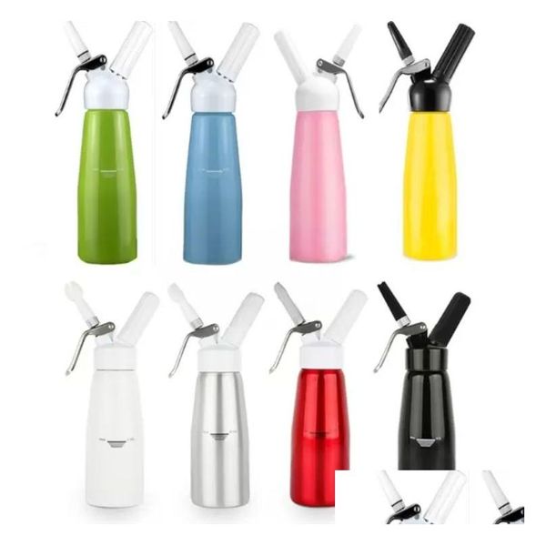 Strumenti per gelati da 500 ml Distriber Whipper Whipper Whipper con ugelli decorativi realizzati in alluminio SS1213 Droplese Deliping Home Garden Kitc Dhpde