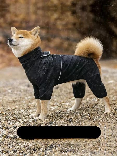 Capa de chuva de roupas para cães para cães de tamanho grande e médio quatro esquina à prova d'água, inclusive para animais de estimação, pet stormtrooper roupas