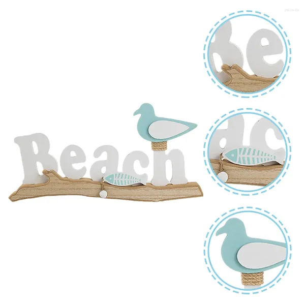 Pillow Beach Sign Ornament Room Decor adolescente Decorações náuticas em casa Sinais de parasol Sinais de pinheiro Hawaii Banheiro Oceano Oceano