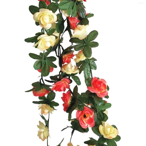 Fiori decorativi ghirlanda fiore finta vite vite artificiale cestino appeso #