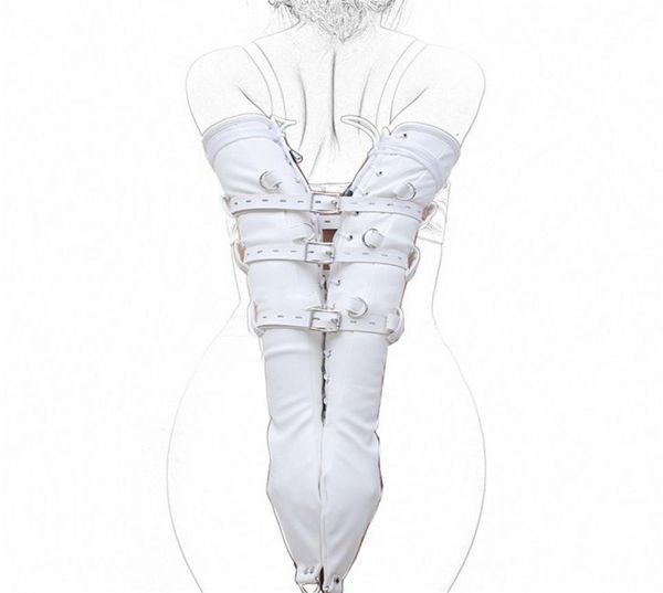 Ultimo SOFE in pelle regolabile bondage in bondage guanti in pizzo a mano armato a mano sassa di bandage erotico adulto bdsm prodotto sex toy b6108496