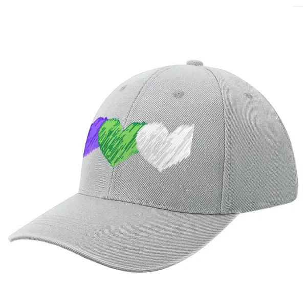 Ballkappen Suffragette Farben Hearts Baseball Cap Mode im Hut Custom Hüte Frauen Männer's