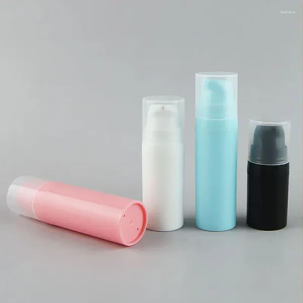 Garrafas de armazenamento 30pcs/lote 5 10 15ml plástico pp mini prensa de fixação snap clop clop emulsão garrafa de cosméticos de amostra refilável