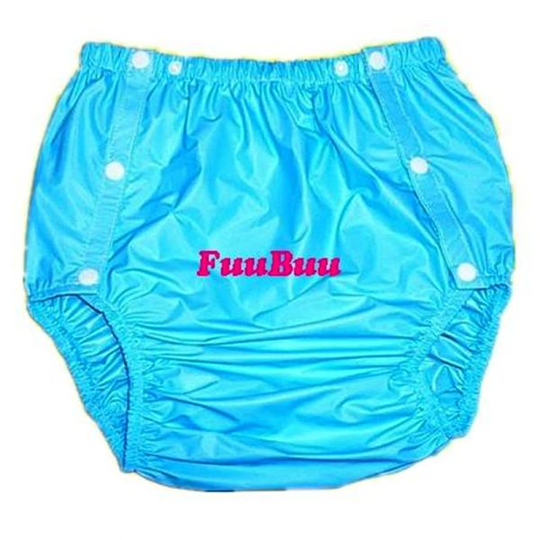 Fraldas frágeis grátis fuubuu2203bluel1pcs fraldas adultas fraldas não descartáveis calças plásticas de plástico shorts de PVC