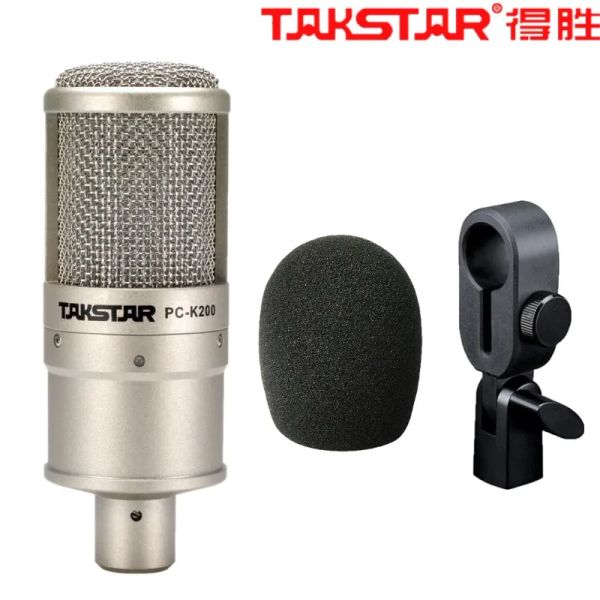 Microfoni Takstar PCK200 Sideaddress Studio Registrazione Microfono sul palco per prestazioni Mic PC Karaoke Broadcasting