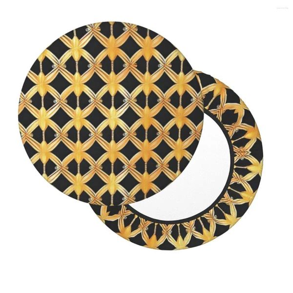 Cuscino Gold Chain Pattern Round BAR COPERCHIO COPERCHI