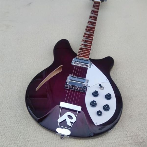 Индивидуальная 6 String Electure Guitarricken 360 Purple Burst Evel Guitars Guitarra9983791