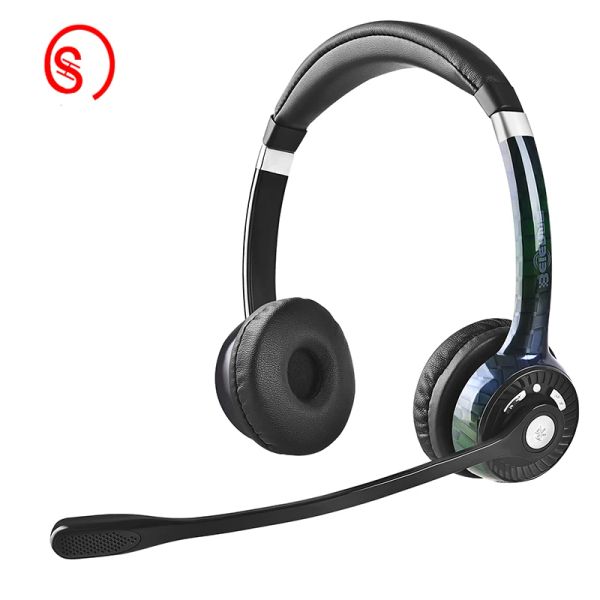 ACESSORES BT202wireless bluetooth5.0 fone de ouvido de telefone com redução de ruído call center fone pc/telefone/fone de ouvido de microfone orelhas duplas
