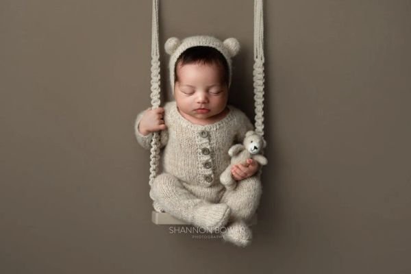 Pads Baby Girl Boy Swing Neugeborene Fotografie Requisiten Holz Retro Stuhl Möbel Säuglinge Foto Shooting Prop Accessoires Fotografia