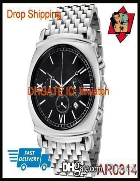 100 Original Japan Movement Drop New Herren Edelstahl Designer Sport Watch Quartz Bewegung AR0314 AR03151021699