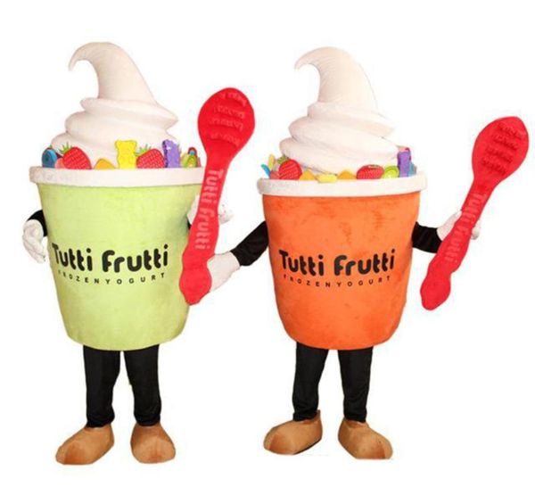 Simulazione Mascotte Ice Cream Costume Halloween Abito da festa di Natale Abito da cartone animato estate Abito Carnival Unisex Adulti Out7816528