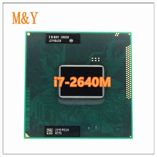 Processor Core i72640m Laptop Processador Soquete G2 RPGA988B CPU CPU 100% funcionando corretamente I7 2640M