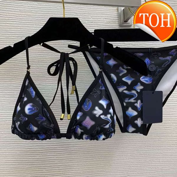 Ucuz 2024 Yeni Moda Tasarımcısı Toptan Kadın Mayo Seksi Mayo Kadınlar Vintage Thong Micro Cover Up Bayan Bikini Setleri Basılı Mayo Suits Yaz Plajı