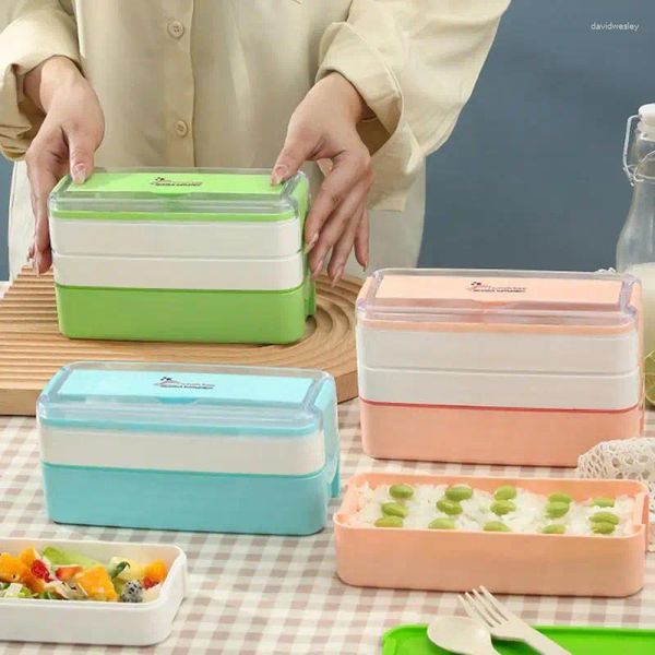 Dinnerwaren tragbare Lunchbox Einfache Long Square Design Color System Verdickung praktischer hoher Qualität und haltbarer Behälter