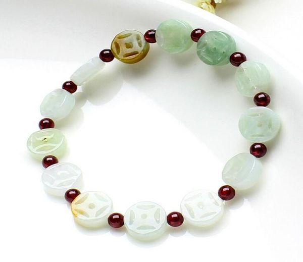 Прямой S of Natural Myanmar Jade - браслет для брелек с товаром, мужские браслеты для мужчин и женщин Отправить сертификат7118412