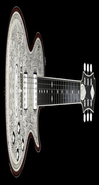 Süper Nadir Maitis Casimere MFP24 Metal Ön Doğal Elektro Gitar Çiçeği Top9619160