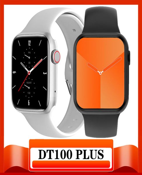 DT100 Plus Smart Watch Pk Iwo W37 Pro Smartwatch 2021 uomini Donne Bluetooth Chiamata Bluetooth Face di orologio personalizzato 320 385 pixel IP67 Waterproofg1585757