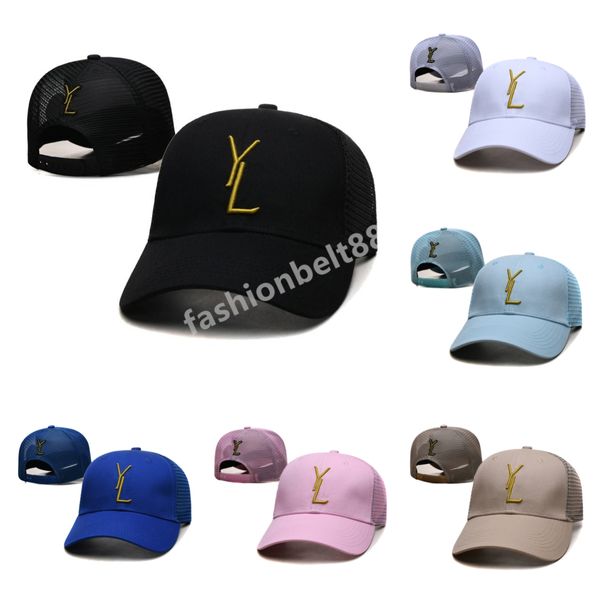 Chapéu de caminhoneiro Designer Hat de luxo Casquette Cap Solid Color Letter Design Hat Hat Hat Capinho Macar estilo Caps de bola Men Mulheres Baseball Cap