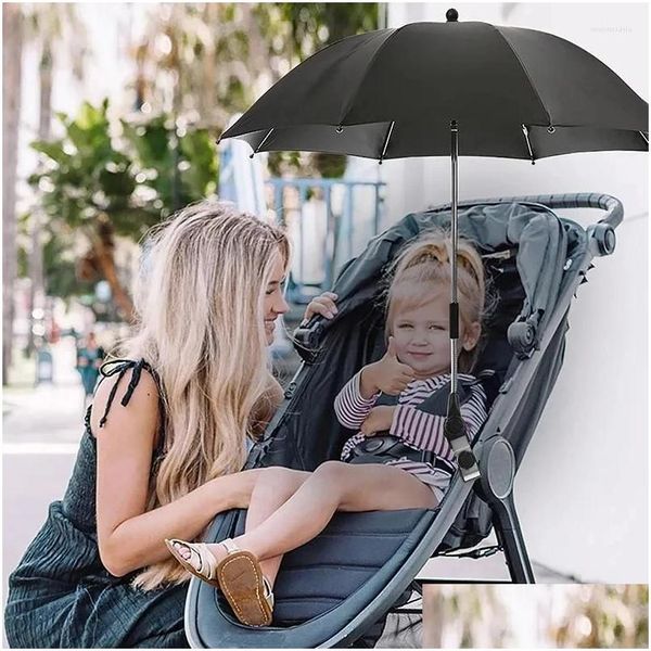 Kinderwagen Teile Zubehör im Freien falten Regenschirm UV -Schutz Sonne und Regen verstellbarer Sonnenschild Drop Lieferung Baby Kinder Mutterschaft S oteva