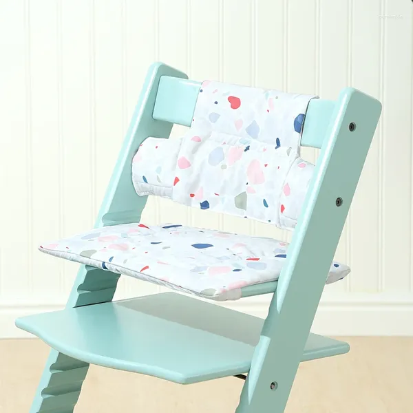 Coperture per sedie ad alto contenuto di cuscino ad alto supporto per seggiolone lavabile per bambini Accessori per alimentazione per cuccioli di cotone per pasto per Stokk Stokke