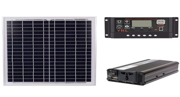 Pannello solare 18v20W 12V 24V Controller da 1500w Inverter AC220V Kit adatto per EnergySavi Solar e casa solare esterno e domestico