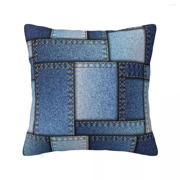 Kissen Denim Patchwork werfen Luxusabdeckungssofas Weihnachtsdekorationen 2024