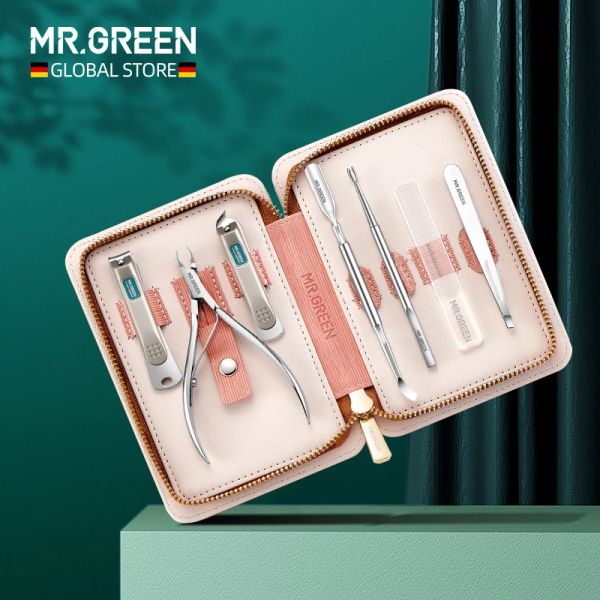 Abiti Mr.Green Kit set di manicure Strumenti per unghie professionali strumenti per unghie in acciaio inossidabile scatola taglieria 7in1