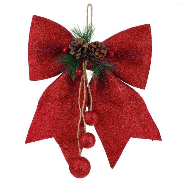 Flores decorativas de Natal Garland de casamento de arco requintado ornamento de bowknot decoração pingente ornamentos