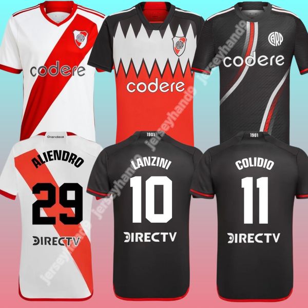 24 24 River Plate Soccer Jerseys Barco de la Cruz Quintero Aarezpratto Fernandez Camisetas Solari Men Kits Kits Set