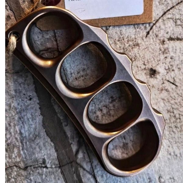 Robus Knuckle Duster Boxing Selbstverteidigung vier Fingerschnalle Fensterbrecher Outdoor EDC -Werkzeug