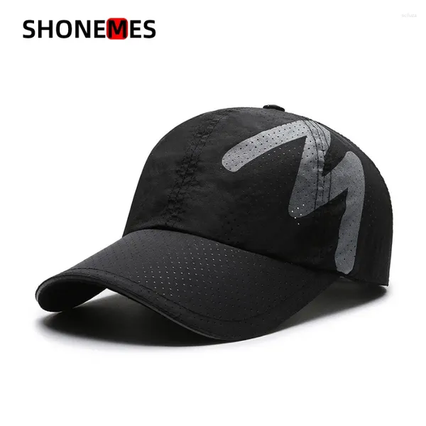 Шариковые шапки Shonemes Quick Dry Snapback Cap M Glow в темной спортивной бретельке дышащие регулируемые шляпы на открытом воздухе для мужчин