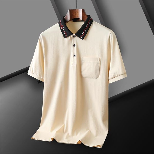 Camiseta masculina camiseta de pólo de negócios masculino famosa famosa camiseta de marca de marca masculina e feminina camiseta de verão grande camisa pólo m-3xl