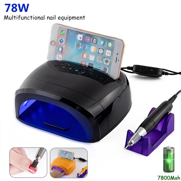 Abiti da 78W Manicure professionale Hine UV UV UIL LAMPAGGIO ELIMA ELETTRICO BIT BIT PER PER PEDICURE GEL GEL GEL COMPLET