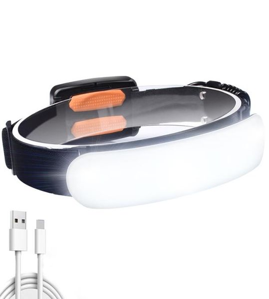 Lâmpada de luz de led de holofotes luminadas de cabeça USB Recarregável 18650 Bateria de alta lanterna de potência ao ar livre Propertável trabalho portátil Fishing9748537