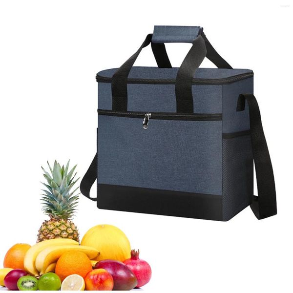 Bolsas de armazenamento Bolsa de lancheira Caixa térmica Isolada portátil para mulher Man Comida Comida Oxford Cooler