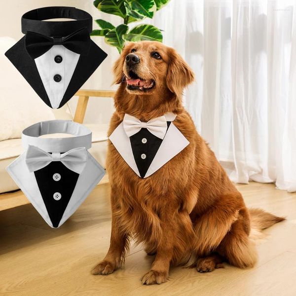 Hundebekleidung verstellbare britische Stilanas Kragen Gentleman Schal Bow Kabnot Hochzeitsanzug Haustier Pflegezubehör