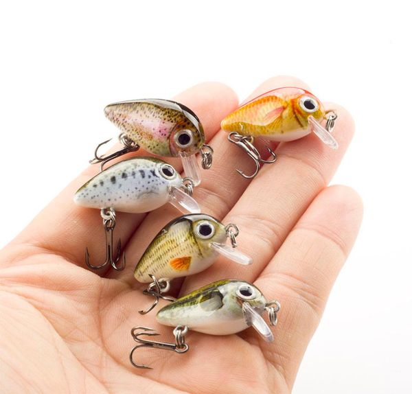 5pcsset sert balıkçılık cazibesi pesca 3g 18mm krank yem Japonya Tasarım Mini Krankbaits Bas Pike Level Trout5885217 için Yapay Yem