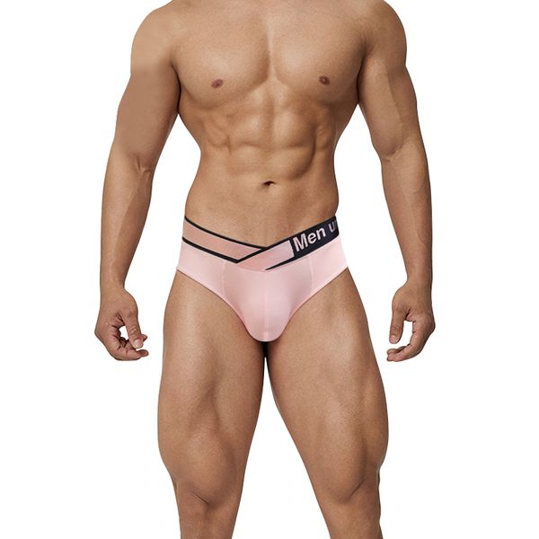 Novos homens de algodão puro sustentam cuecas de baixa cintura baixa roupas íntimas confortáveis de cor sólida modal roupas íntimas macias respiráveis machos sexy 3pcs/lote