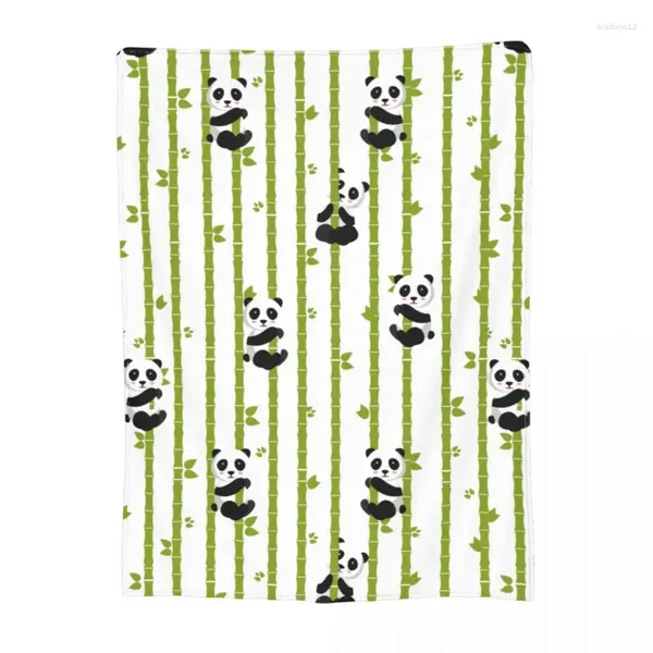 Decken Panda mit Bambus Fleece -Dekoration entspannen