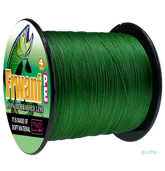 Linha de pesca trançada 500m Super PE Wire 4 fios 10 15 20 25 30 40 50 50 60 70 80 90 100lb Verde amarelo amarelo amarelo 4 Braid Cord9111308