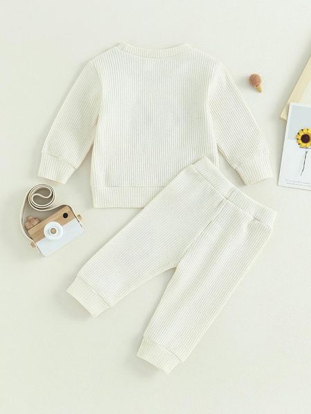 Giyim Setleri Sevimli Toddler Erkekler Giysiler Düşük Kollu Sweatshirt ve Pantolonlar için Geometrik Desenli Set 0-3T - Mükemmel