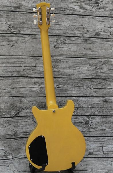 Double Cutaway Junior 1959 Special TV Yellow Yellow E -Gitarre Schwarze Pickguard Black P90 Pickups Wrap -Pfeil -Heckhalter Vintage 9608617