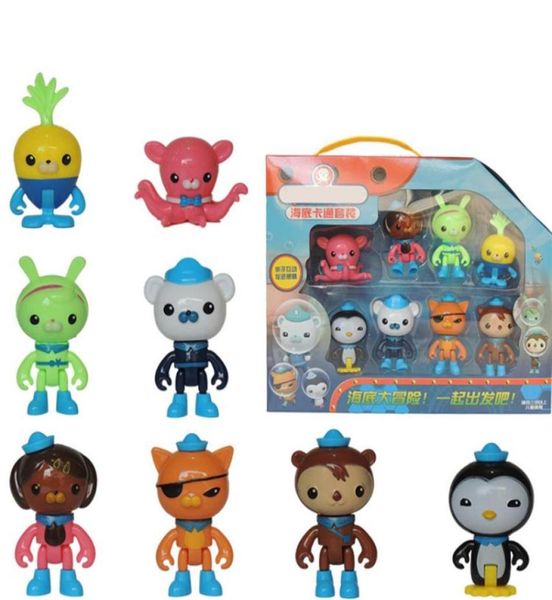 8pcs octonauts Figuras Toys Capitão de Peso Barnacles Kwazii Shellington Dashi Tweak Inkling Kids Gift27047506872